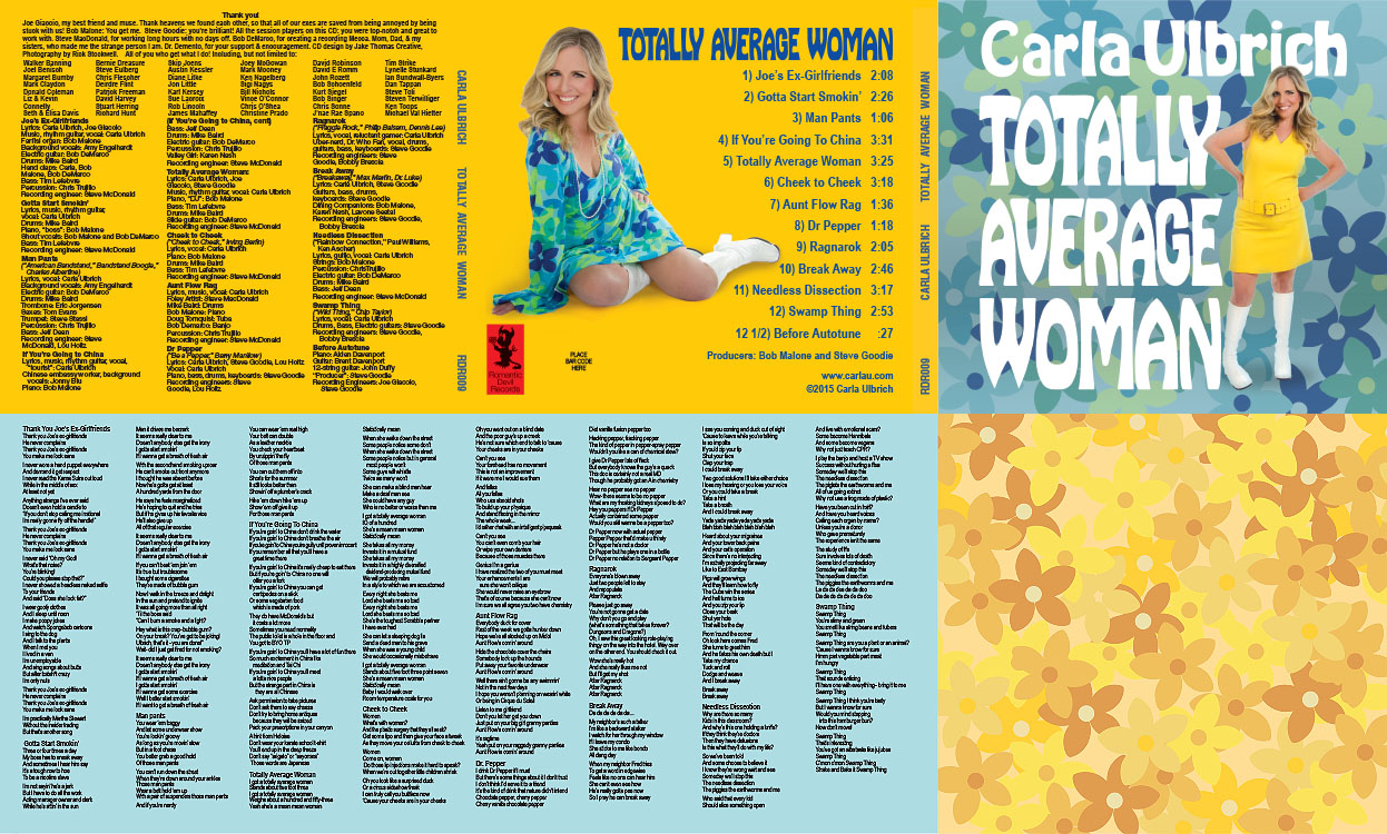 CD design for Carla Ulbrich: Totally Average Woman