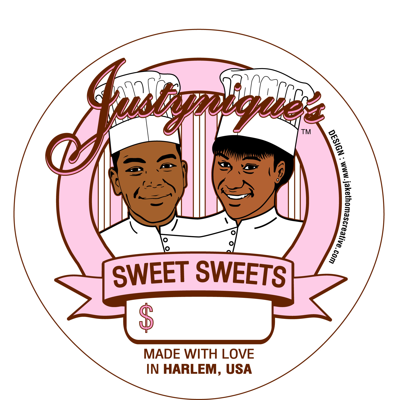 'Justynique's Sweet Sweets' logo