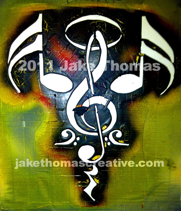 'Music Angel' logo stencil