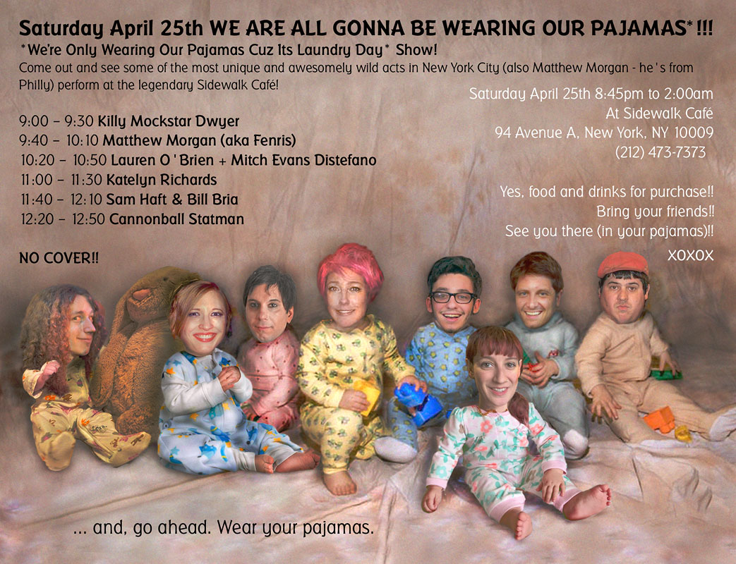 Pajama Show promotion graphics